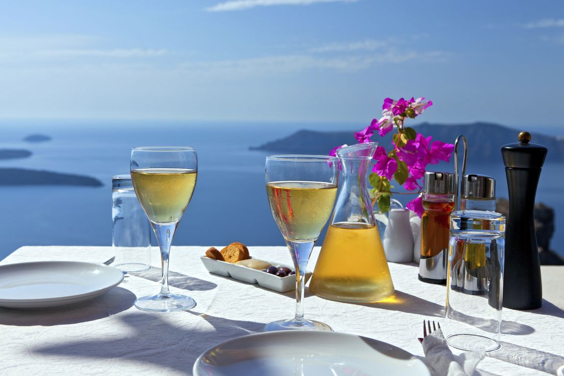 Table above sea for two.